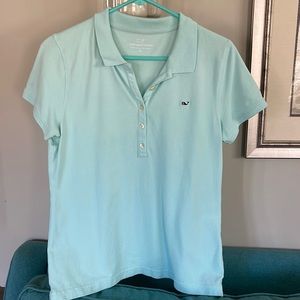 Vineyard Vines Pale Seafoam Polo, size Medium